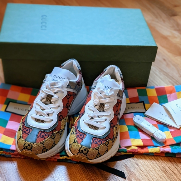 Gucc Rython Trainer Multicolor Sneakers - Picture 2 of 4